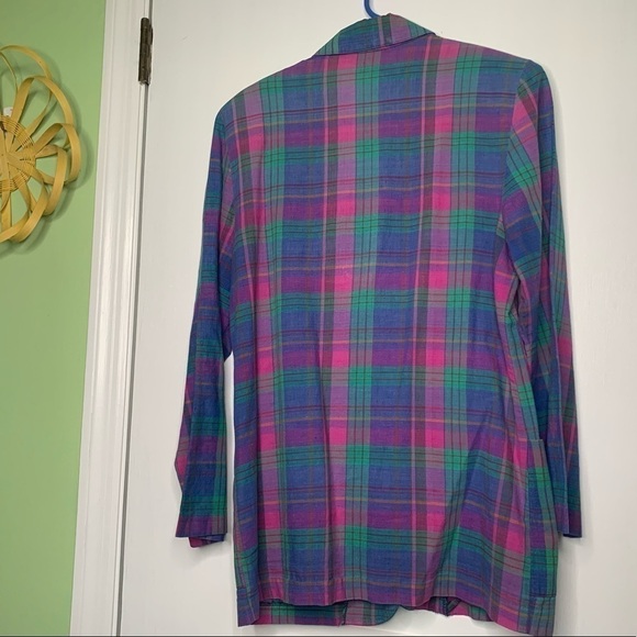 VINTAGE Item Eyes plaid, knee- length blazer - Picture 7 of 7